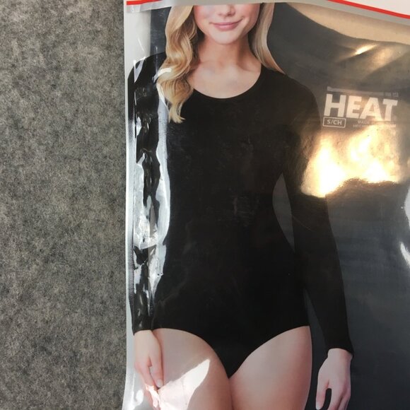 32 Degrees Bodysuit Womens S Base Layer Extra Warm Scoop Neck Long Sleeve Black - Picture 3 of 8